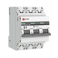 Автоматический выключатель 3P 1А (D) 6кА ВА 47-63M без теплового расцепителя PROxima | код  mcb4763m-6-3-1D-pro | EKF